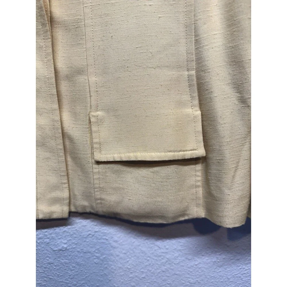 Vintage Oscar De La Renta Women's Size 8 Button Up Yellow Blazer Jacket Lined